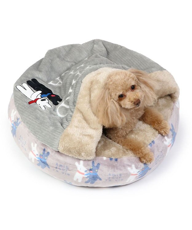 PET PARADISE リサとガスパール 丸型寝袋 遠赤外線 《であい柄》 60cm であい柄