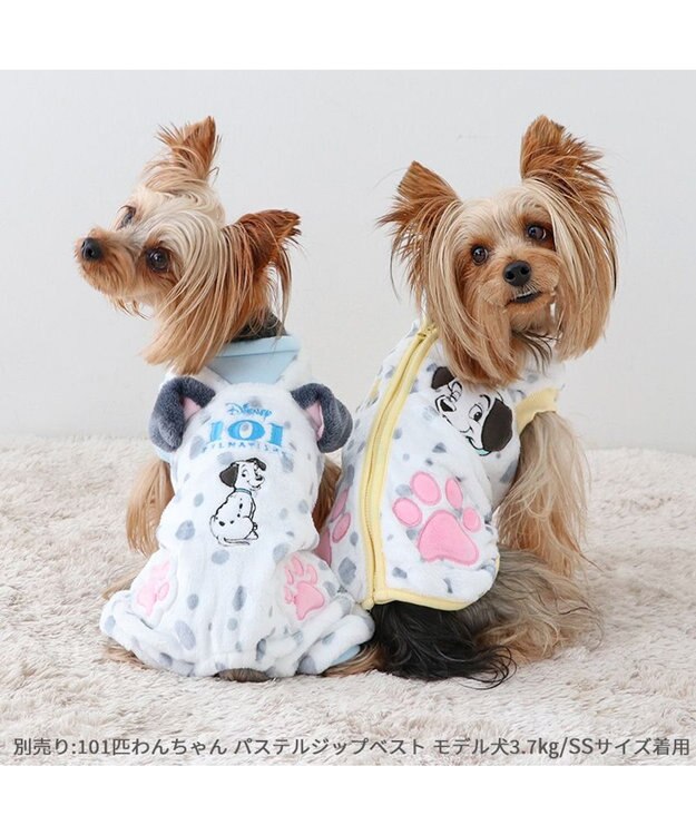 PET PARADISE ディズニー 101匹わんちゃん 耳付き ロンパース 小型犬 ブルー