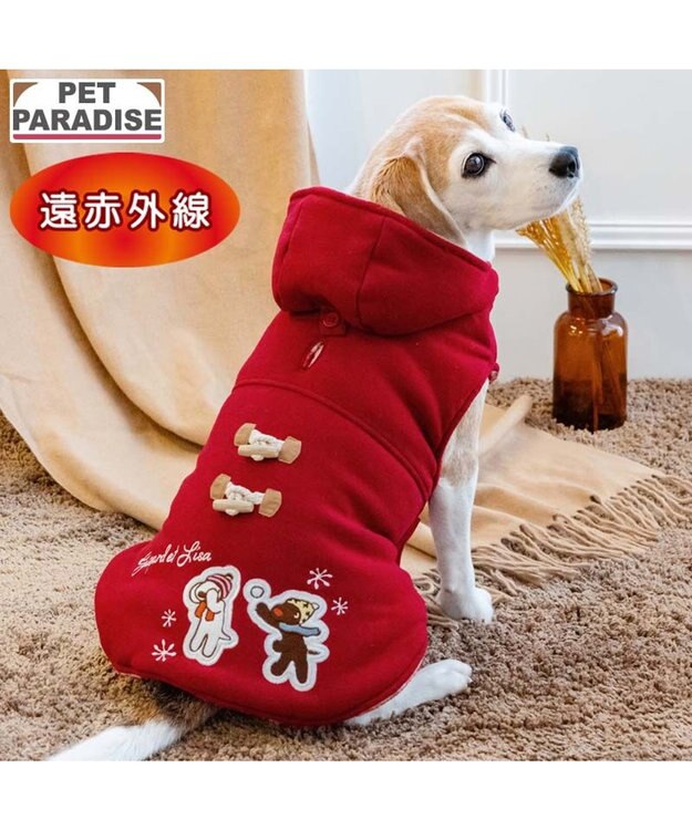 PET PARADISE リサとガスパール 綿入れ ダッフルベスト 中型犬 レッド