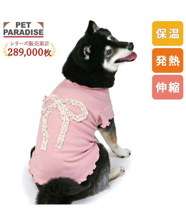 PET PARADISE ペットパラダイス リボン プレミアム ペティヒート Ｔシャツ 中型犬 ピンク
