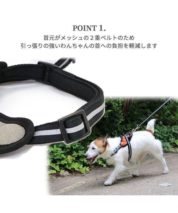 PET PARADISE ヘッドインハーネス 【ＳＳ】 オレンジ / ブルー 【小型犬】 オレンジ×グレー