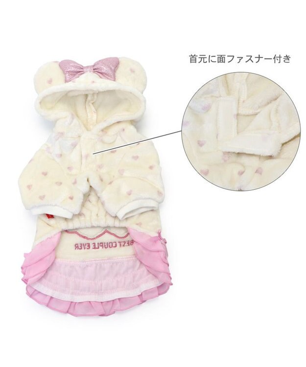 PET PARADISE ディズニー ミニーマウス  フレンズボアパーカー 小型犬 ミニーマウス