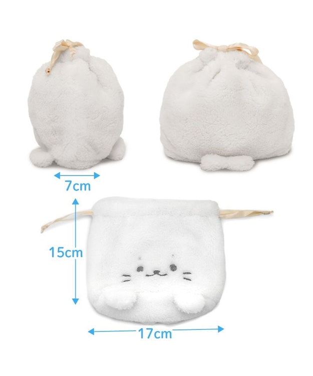 しろたん もこもこ 巾着 / Mother garden | 【通販】雑貨と