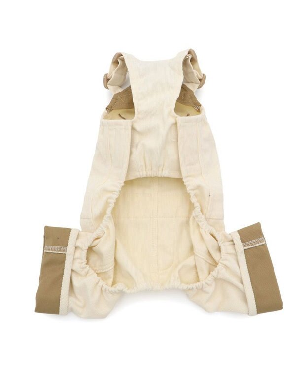 PET PARADISE ペットパラダイス コーデュロイ オーバーオール 小型犬 ホワイト