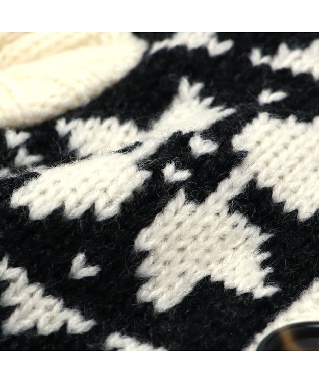 PET PARADISE リサとガスパール 背中開きニット 小型犬 ホワイト×ブラック