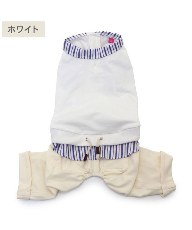 PET PARADISE ペットパラダイス ベスト パンツつなぎ 《ホワイト》 小型犬 ホワイト×ホワイト