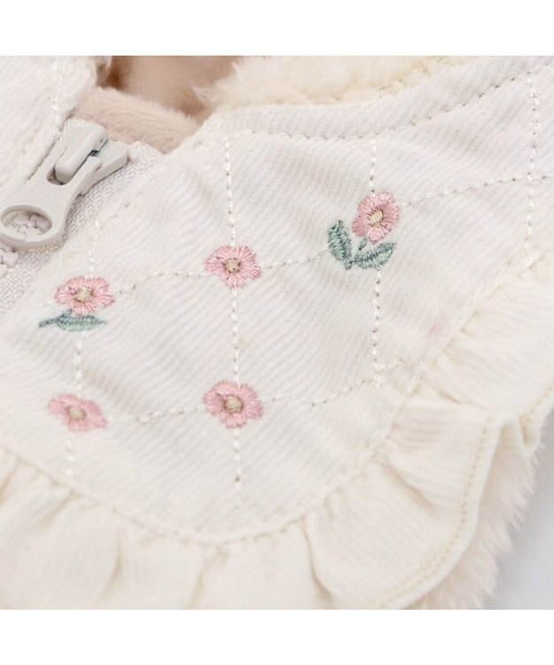 PET PARADISE ペットパラダイス ボア ジップベスト 《お花》 中型犬 大型犬 お花