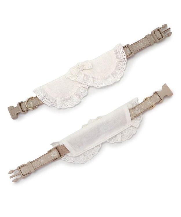 PET PARADISE ペットパラダイス コットンレース首輪  3S ベージュ