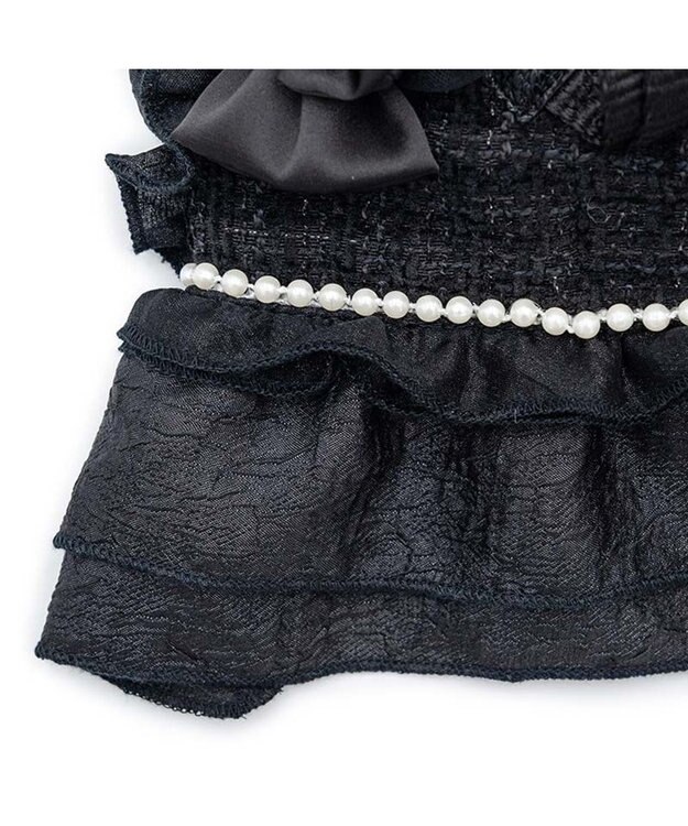 PET PARADISE cherircouture ツイード ベストハーネス 《ブラック》 Ｓ ブラック