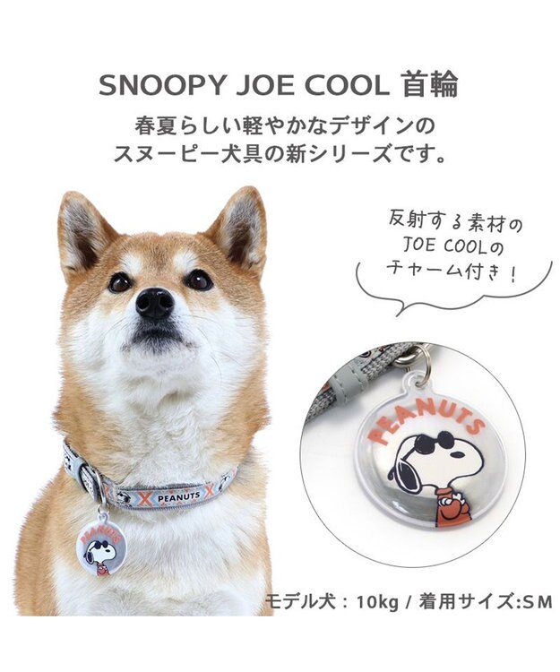 PET PARADISE スヌーピージョークール 反射 お揃い首輪 【SM】 青