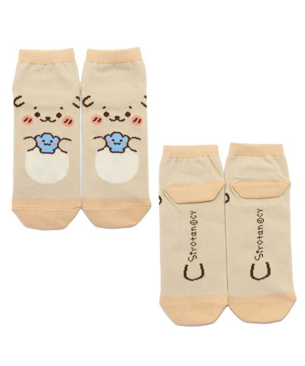 Mother garden しろたん スニーカー靴下 2足セット 《らっこいぬ/たまごかけごはん》 スニーカーソックス 21cm~24cm