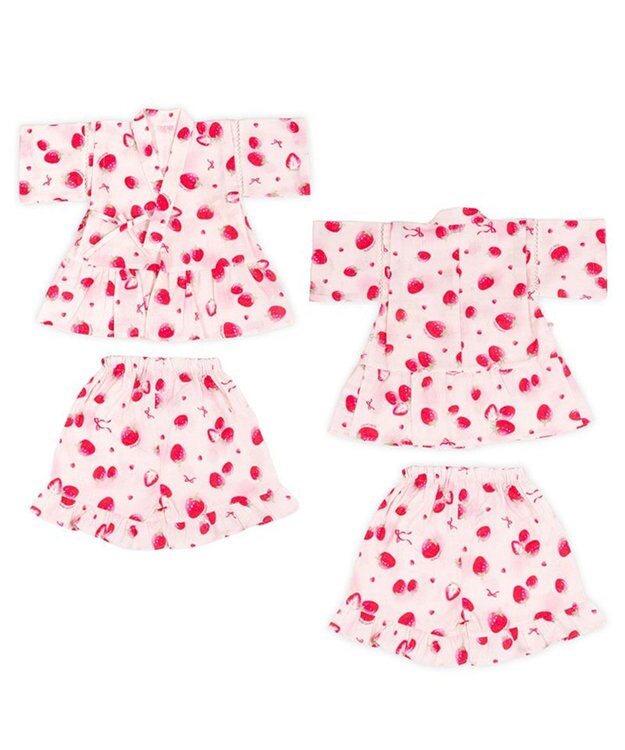 Mother garden 2025 マザーガーデン  野いちご 甚平  《水彩柄》 95～100cm 水彩柄