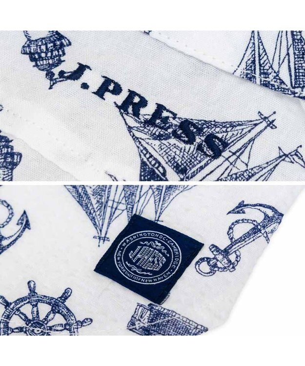 PET PARADISE J.PRESS マリンシャツ  《 ホワイト》 小型犬 ホワイト×ネイビー