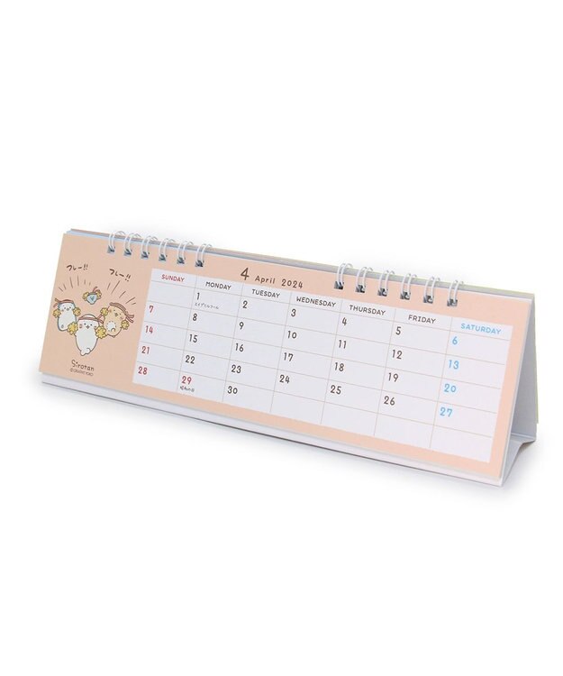 Mother garden しろたん しろたん＆らっこいぬ 2024年 スリム卓上カレンダー スリム卓上カレンダー