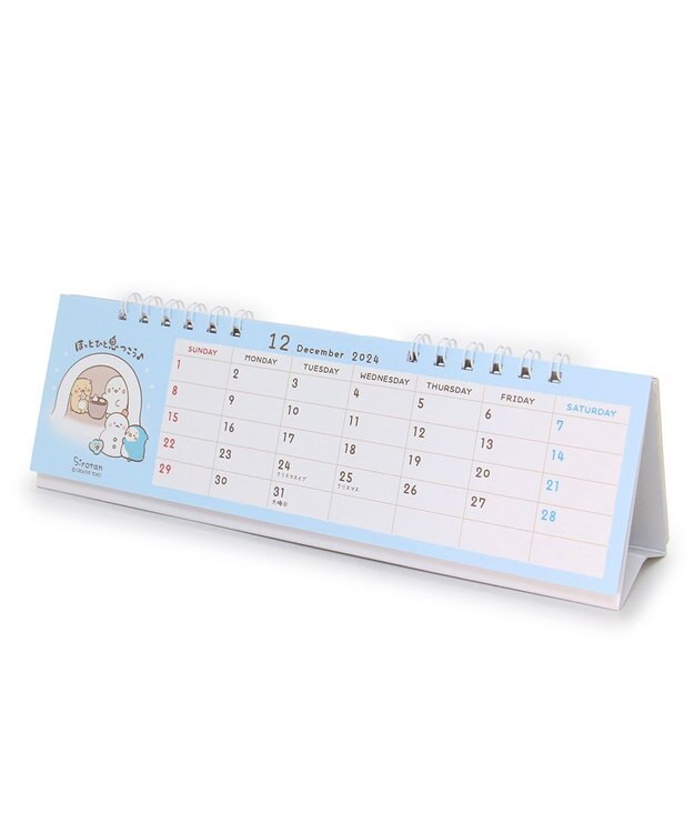 Mother garden しろたん しろたん＆らっこいぬ 2024年 スリム卓上カレンダー スリム卓上カレンダー