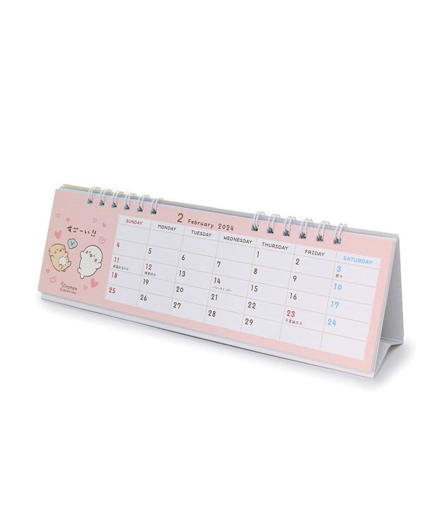 Mother garden しろたん しろたん＆らっこいぬ 2024年 スリム卓上カレンダー スリム卓上カレンダー