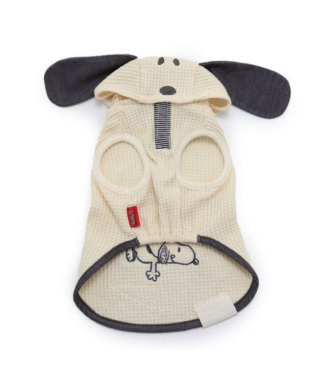 PET PARADISE 犬の服 犬 スヌーピー パーカー 【小型犬】 アメカジ 耳付き グレー