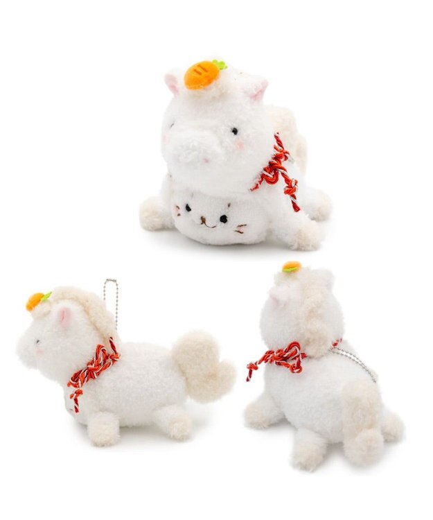 Mother garden しろたん  午年 キーホルダー 《白》 単品 白