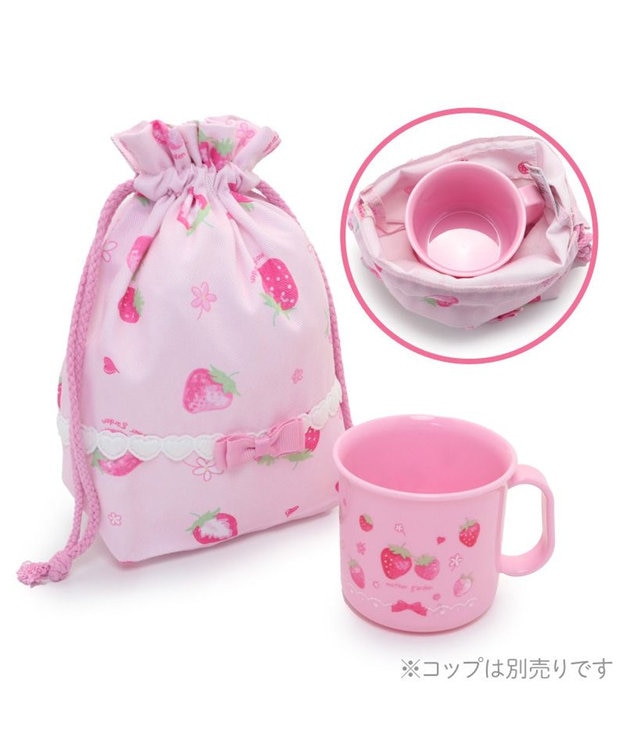 Mother garden マザーガーデン 野いちご コップ巾着 《スケッチ柄》 スケッチ柄