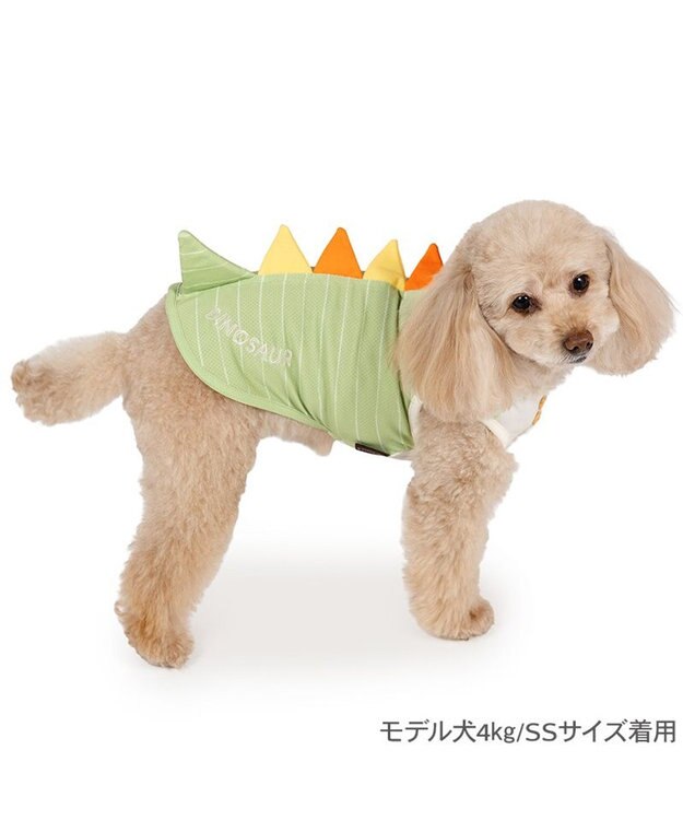PET PARADISE ペットパラダイス 恐竜 ボーダーエコメイド タンクトップ 小型犬 グリーン