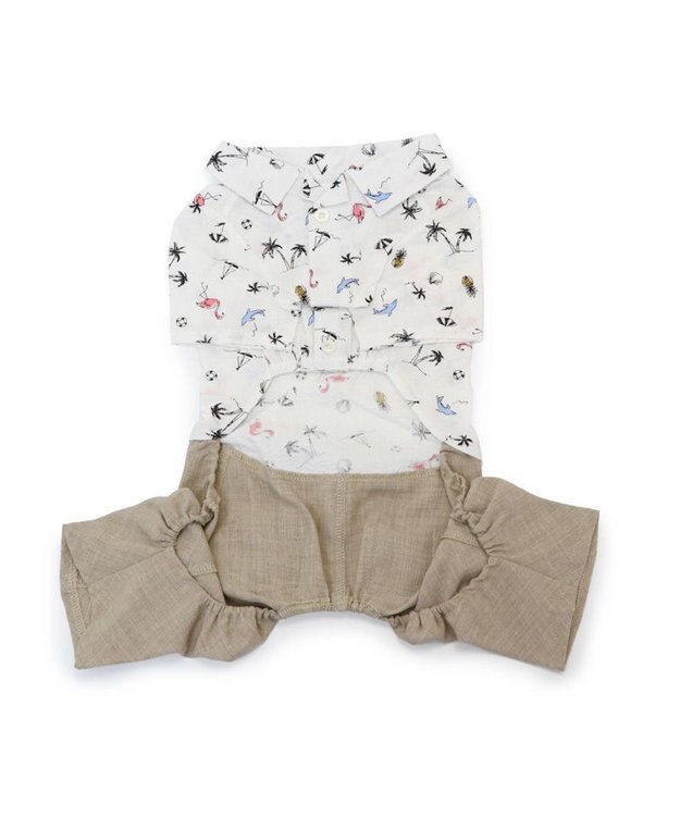 PET PARADISE J.PRESS リップル パンツつなぎ 小型犬 ホワイト