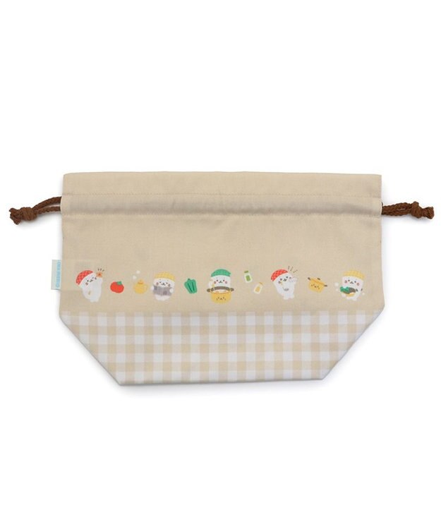Mother garden しろたん キッチン柄 ランチ巾着 お弁当袋 ベージュ