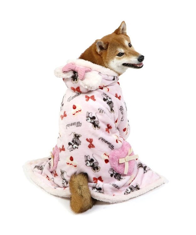PET PARADISE ディズニー ミニー 着る毛布 《ケーキ柄》 中型犬 ピンク