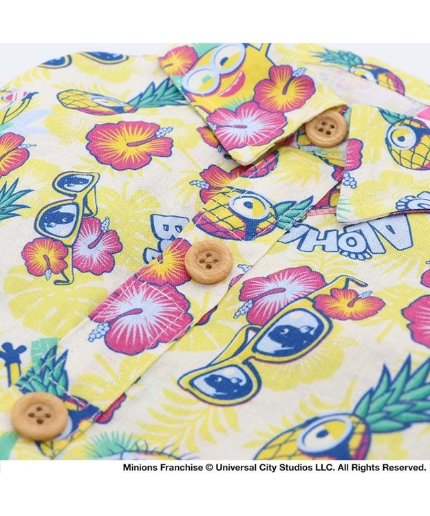 PET PARADISE ミニオン ハイビスカス柄 アロハシャツ 【小型犬】 黄