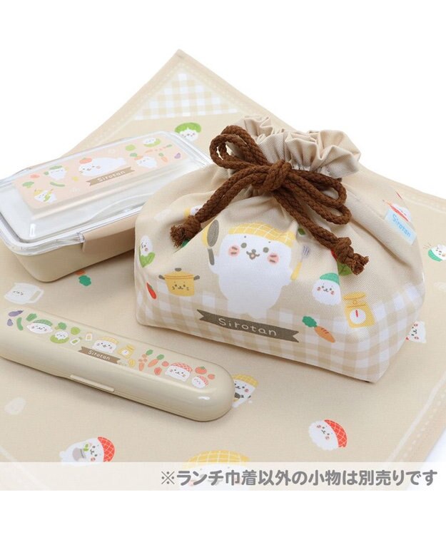 Mother garden しろたん キッチン柄 ランチ巾着 お弁当袋 ベージュ