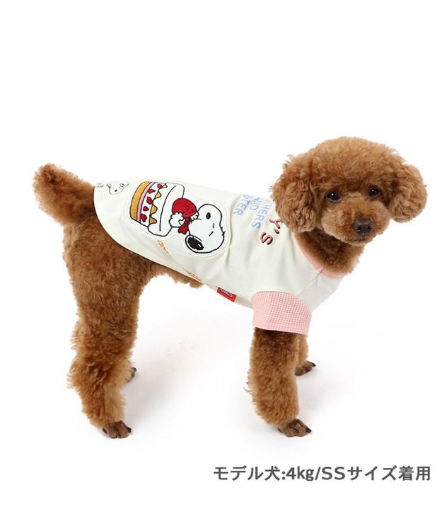 PET PARADISE スヌーピー バースデーＴシャツ 小型犬 白~オフホワイト