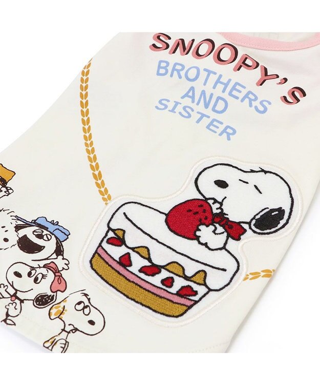 PET PARADISE スヌーピー バースデーＴシャツ 小型犬 白~オフホワイト