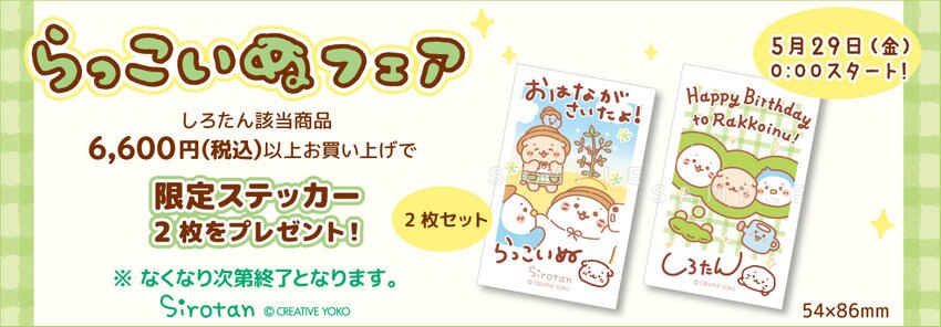 らっこいぬフェア　5/29(金)スタート！