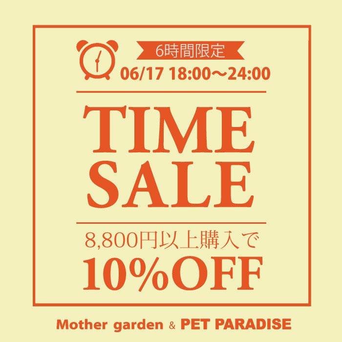6/17（水）【6時間限定】 タイムセール 10％OFF